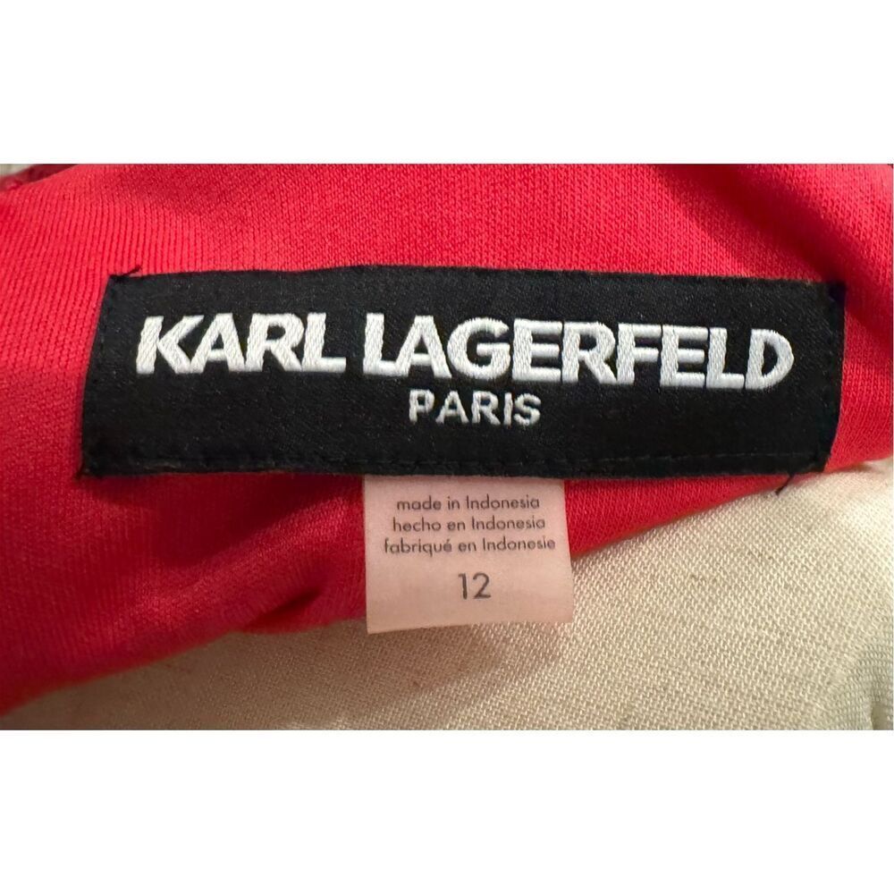 Karl Lagerfeld Paris eyelet sheath dress sz 12 - Picture 4 of 4